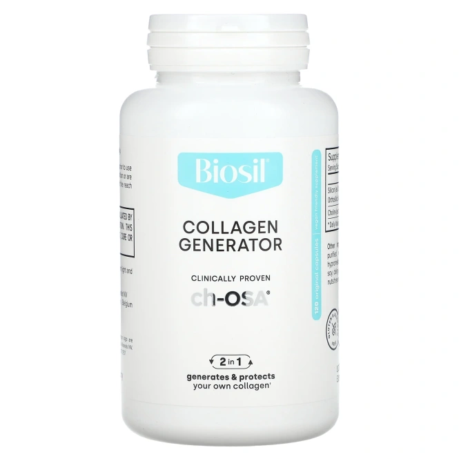 BioSil Collagen Generator ch-OSA, Средство для стимулирования выработки Коллагена,120 вегетарианских капсул
