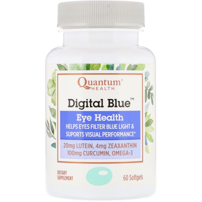 Quantum Health, Digital Blue, Eye Health, 60 Softgels