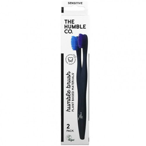 The Humble Co., Зубная щетка Humble Bamboo, Sensitive, 2 шт. В упаковке
