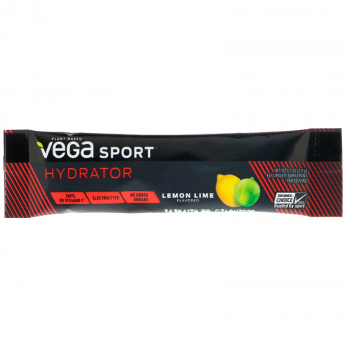 Vega, Sport, Восполнитель влаги, Лимон и лайм, 30 упаковок, по 0,1 унц. (2,8 г) каждый