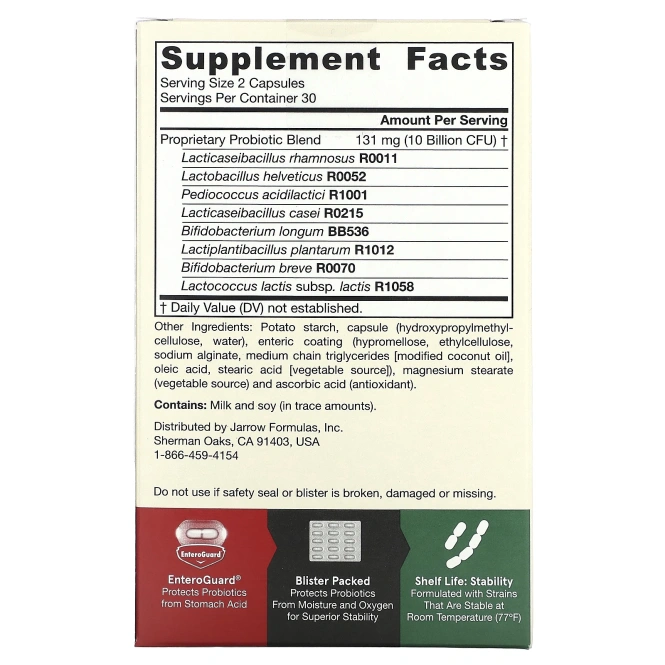 Jarrow Formulas, Jarrow-Dophilus EPS, 60 овощных капсул