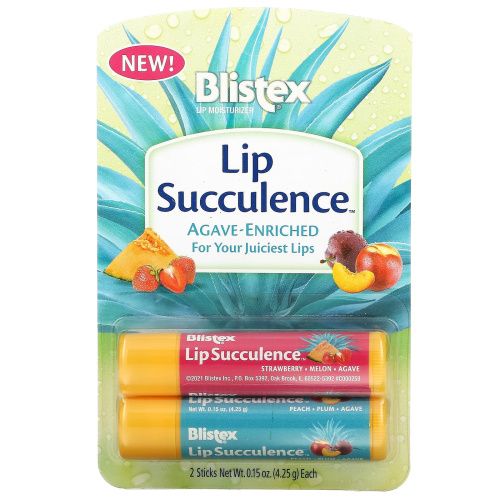 Blistex, Lip Succulence, тропические фрукты, 2 шт., По 4,25 г (0,15 унции)