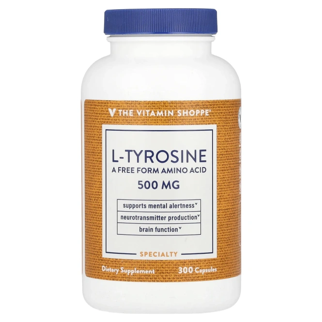 The Vitamin Shoppe, L-тирозин, 500 мг, 300 капсул
