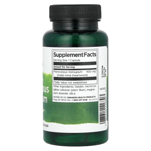 Swanson, Full Spectrum, Pterocarpus marsupium, 400 мг, 60 капсул
