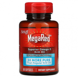 Schiff, MegaRed, Superior Omega-3 Krill Oil, 500 mg, 80 Softgels
