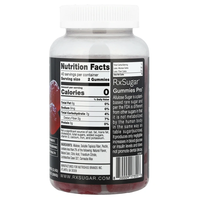 RxSugar, Gummies Pro ™, 80 жевательных таблеток
