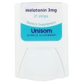 Unisom, Simple Slumbers, возврат к сну, мелатониновые полоски, холодящая мята, 3 мг, 21 полоска