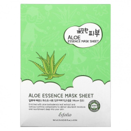 Esfolio, Aloe Essence Beauty Mask Sheet, 10 Sheets, 0.85 fl oz (25 ml) Each