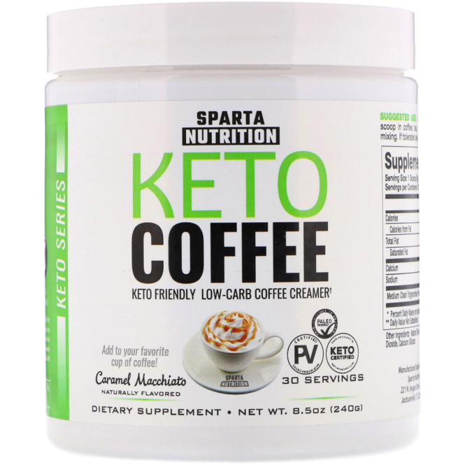 Sparta Nutrition, Keto Coffee, Caramel Macchiato, 8.5 oz (240 g)