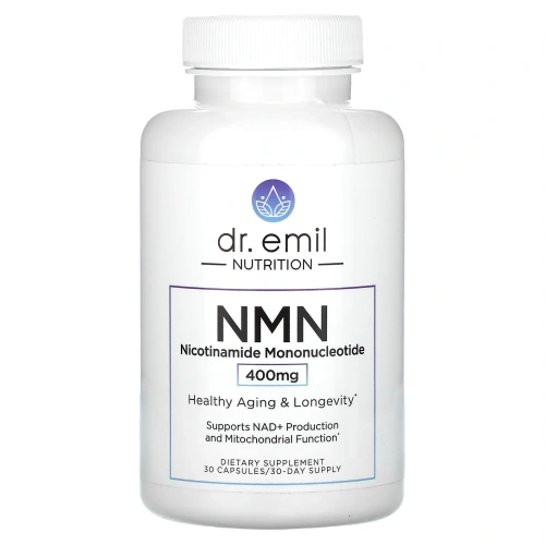 Dr. Emil Nutrition, NMN, никотинамидмононуклеотид, 400 мг, 30 капсул