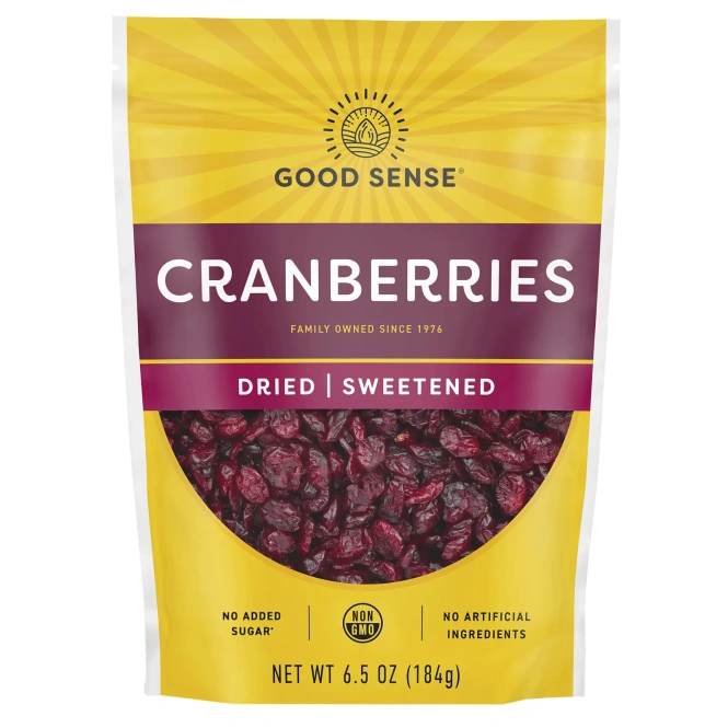 Good Sense, клюква, сушеная и подслащенная, 184 г (6,5 унции)