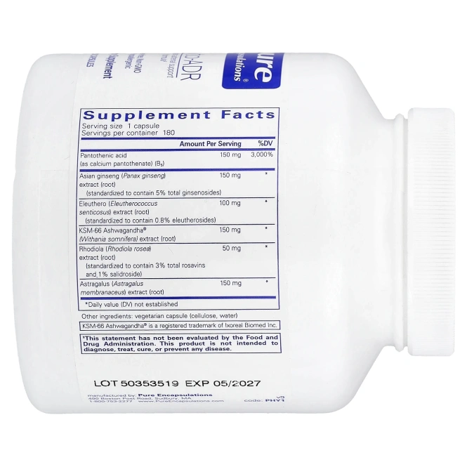 Pure Encapsulations, Phyto-ADR, 180 Capsules