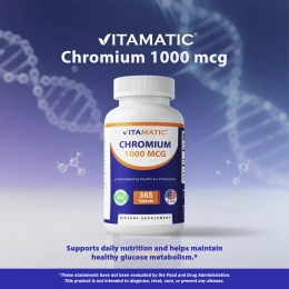 Vitamatic, хром, 1000 мкг, 365 таблеток