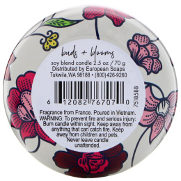 European Soaps, Urbana, свеча со смесью сои, бутоны + цветки, 2,5 унц. (70 г)