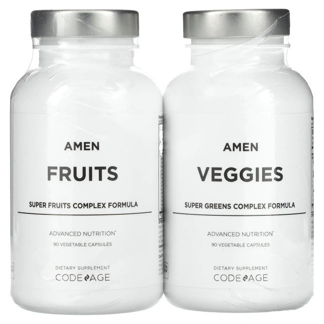 Codeage, Amen, фрукты и овощи, 2 бутылки, 180 растительных капсул