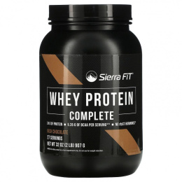 Sierra Fit, Whey Protein Complete, сывороточный протеин, насыщенный шоколад, 907 г (2 фунта)