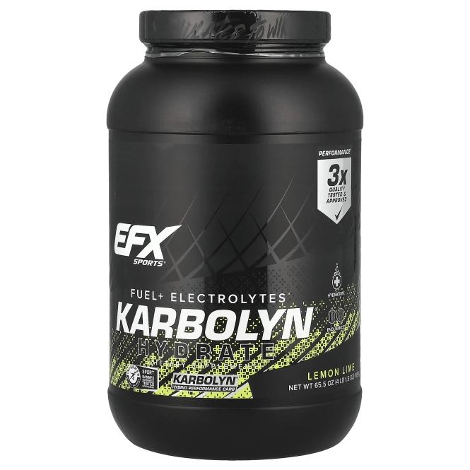 EFX Sports, Карболин гидрат, Лимон и лайм , 65,5 унции (1856 г)