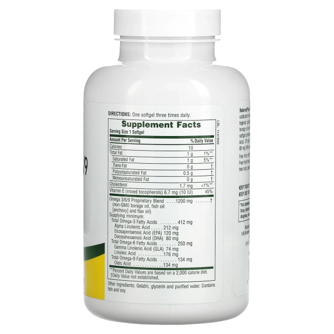 Nature's Plus, Ультра Омега 3/6/9, 120 капсул