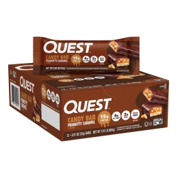 Quest Nutrition, шоколадный батончик, карамель с арахисом, 12 батончиков по 57 г (2,01 унции)