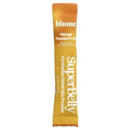 Blume, SuperBely, смесь для приготовления гидратированного напитка для формирования кишечника, со вкусом манго и маракуйи, 15 пакетиков по 4 г (0,14 унции)