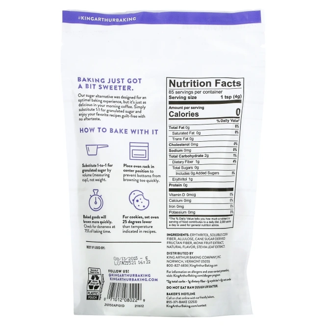 King Arthur Flour, Baking Sugar Alternative , 12 oz (340 g)