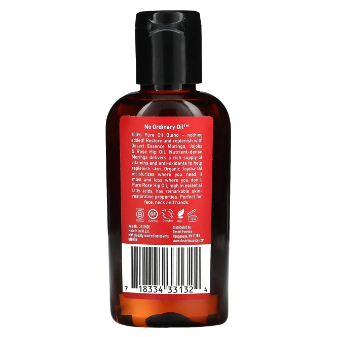 Desert Essence, Композиция из масел моринги, жожоба и шиповника, 2 унции (60 мл)