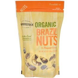 Woodstock, Органические бразильские орехи, 8,5 унций (241 г)