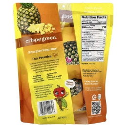 Crispy Green, Crispy Fruit, полностью ананасовый продукт, 4 пакетика по 18 г (0,63 унции)
