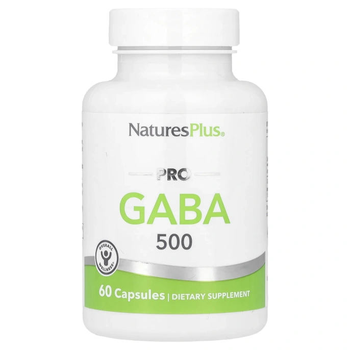 NaturesPlus, PRO GABA 500, 60 капсул (500 мг на капсулу)
