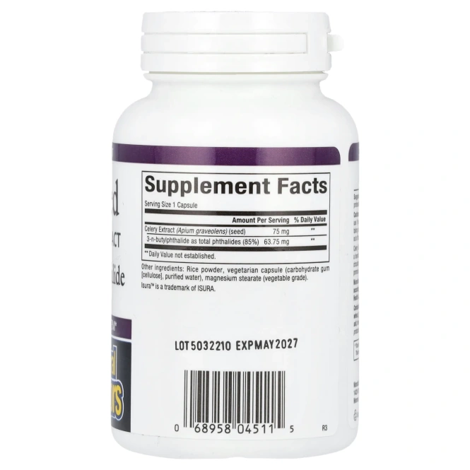 Natural Factors, Стандартизированный экстракт семян сельдерея, 120 вегетарианских капсул
