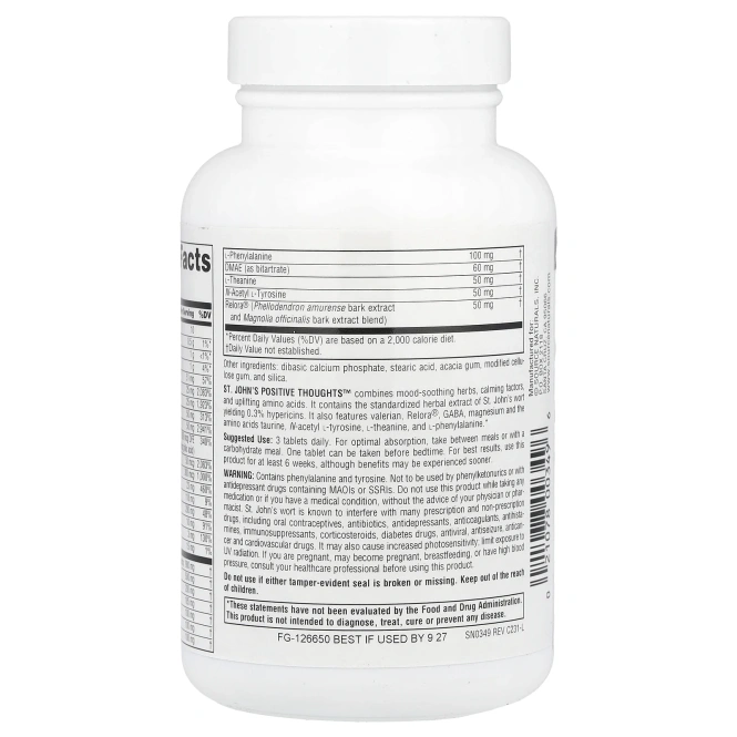Source Naturals, St. John's Positive Thoughts 90 таблеток