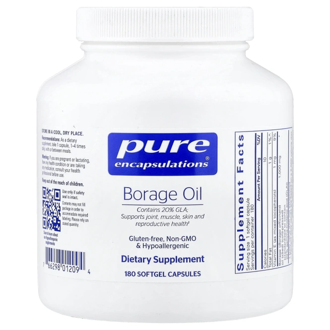 Pure Encapsulations, Borage Oil, 180 Softgel Capsules