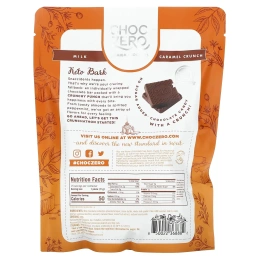 ChocZero, Keto Bark, молочный шоколад, хрустящая карамель, 15 мини-упаковок, 170 г (6 унций)