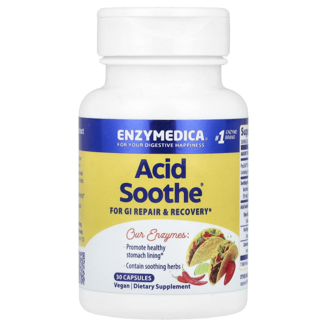 Enzymedica, Acid Soothe, 30 капсул