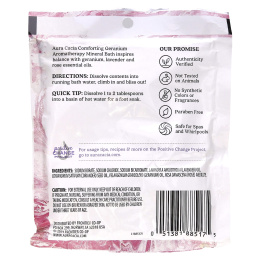 Aura Cacia, Минеральная ароматерапевтическая ванна, Comforting Geranium, 70.9 г