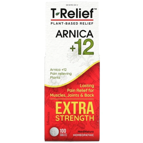 MediNatura, T-Relief, экстра сила, гомеопатическое средство, натурыльные болеутоляющие таблетки, 90 жевательных таблеток