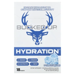 Bucked Up, Hydration™, Polar Blue, 18 пакетиков, 16,2 г (57 унций) каждый