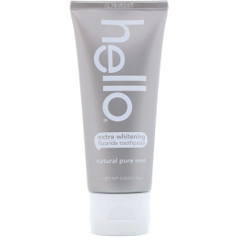 Hello, Эффективная отбеливающая фторидная зубная паста, натуральная чистая мята, 4,2 унц. (119 г)