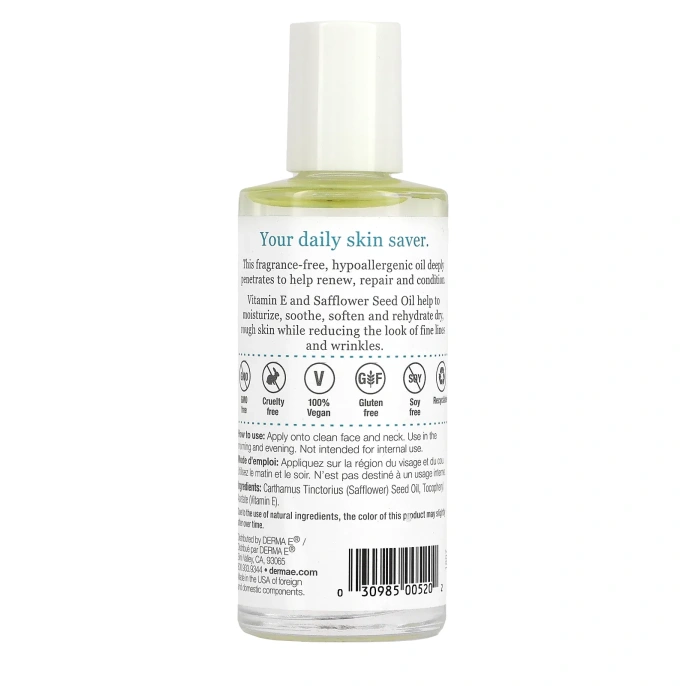 Derma E, Масло для кожи с витамином E, 14,000 МЕ, 2 жидкие унции (60 мл)