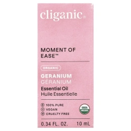 Cliganic, Moment of Ease™, на 100% чистое эфирное масло, герань, 10 мл (0,34 жидк. унции)