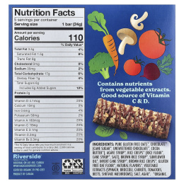 MadeGood, Батончики мюсли, с шоколадом, ваниль, 5 батончиков, 24 г (0,85 унции)