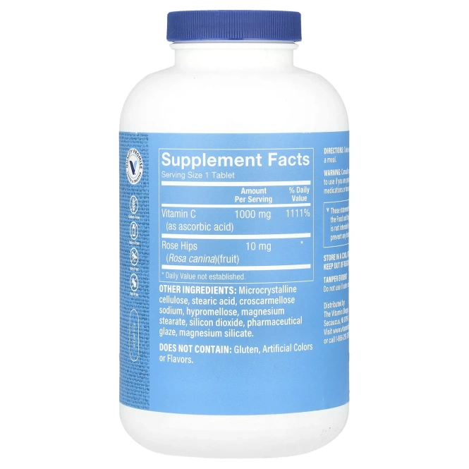 The Vitamin Shoppe, витамин C с шиповником, 600 таблеток