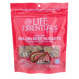 Cat-Man-Doo, Life Essentials, Сублимированные наггетсы из говяжьей вырезки, для кошек и собак, 6 унций (170 г)