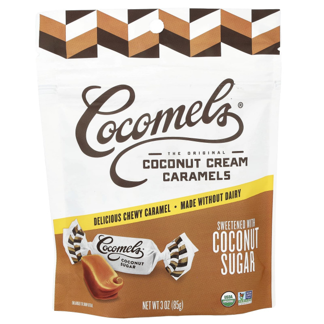Cocomels, Coconut Cream Caramels, кокосовый сахар, 85 г (3 унции)