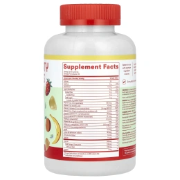 SmartyPants, мультивитамины и клетчатка для детей, со вкусом лимона, апельсина и клубники с бананом, 120 жевательных таблеток