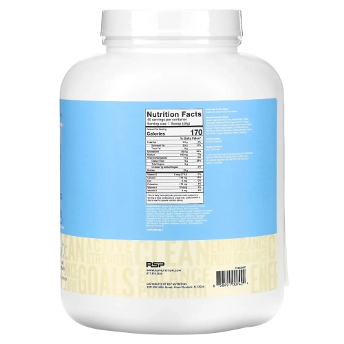 RSP Nutrition, TrueFit, Grass-Fed Whey Protein Shake, Vanilla, 4.23 lbs (1.92 kg)