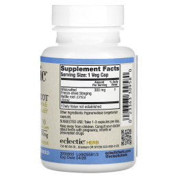 Eclectic Institute, Корень крапивы, сырой, 250 мг, 90 вегетарианских капсул без ГМО