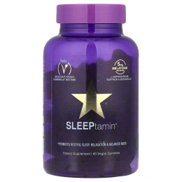 HAIRtamin, SLEEPtamin®, жевательные мармеладки, сладкие сны с ягодами, 60 веганских жевательных таблеток