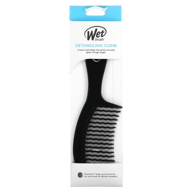 Wet Brush, Расческа для распутывания волос, черный, 1 гребешок