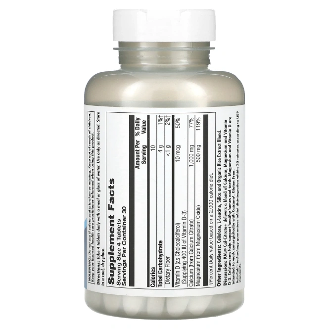 KAL, Cal-Citrate+, витамин D3 и магний, 120 таблеток